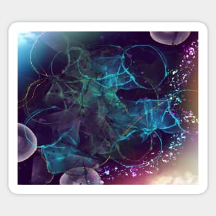 Abstract vivid alcohol ink Sticker